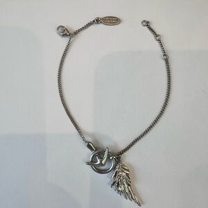 🆕 Roberto Cavalli Women's Chain Adjustable Anklet Braclet Anchor and Wing